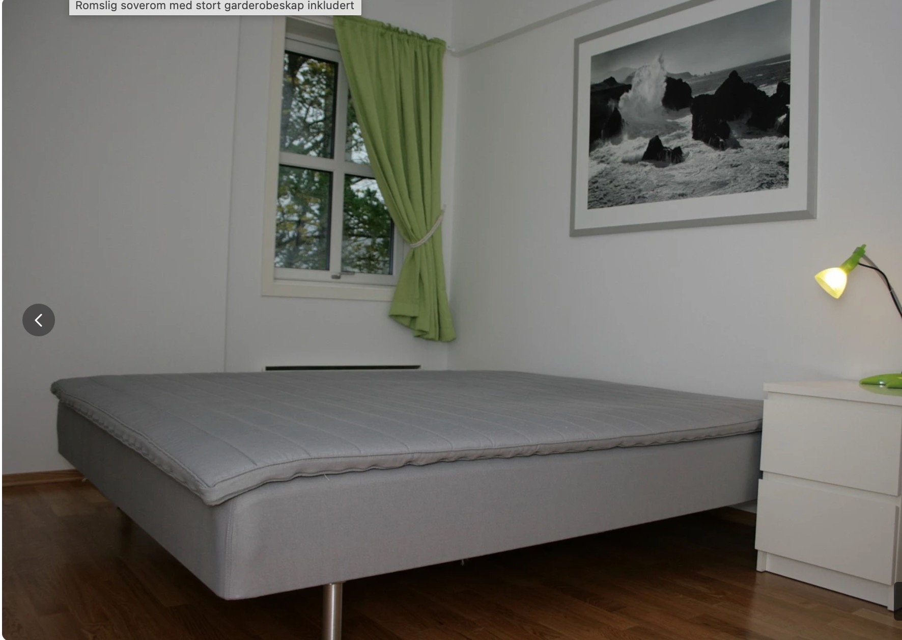 Soverom er inkludert garderobeskap 